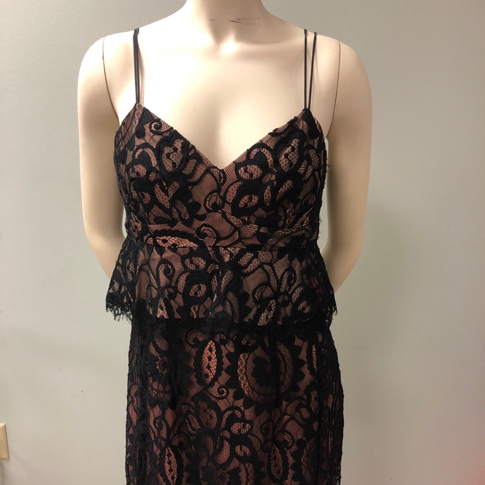 Black lace cocktail dress